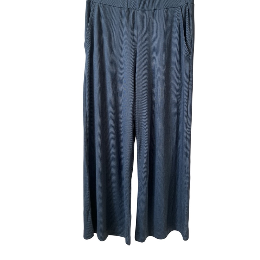 Alembika Essential Lounge Pants Blue Mist Cropped Wide Leg Size 5 | US 14-16 NWT - Picture 5 of 12